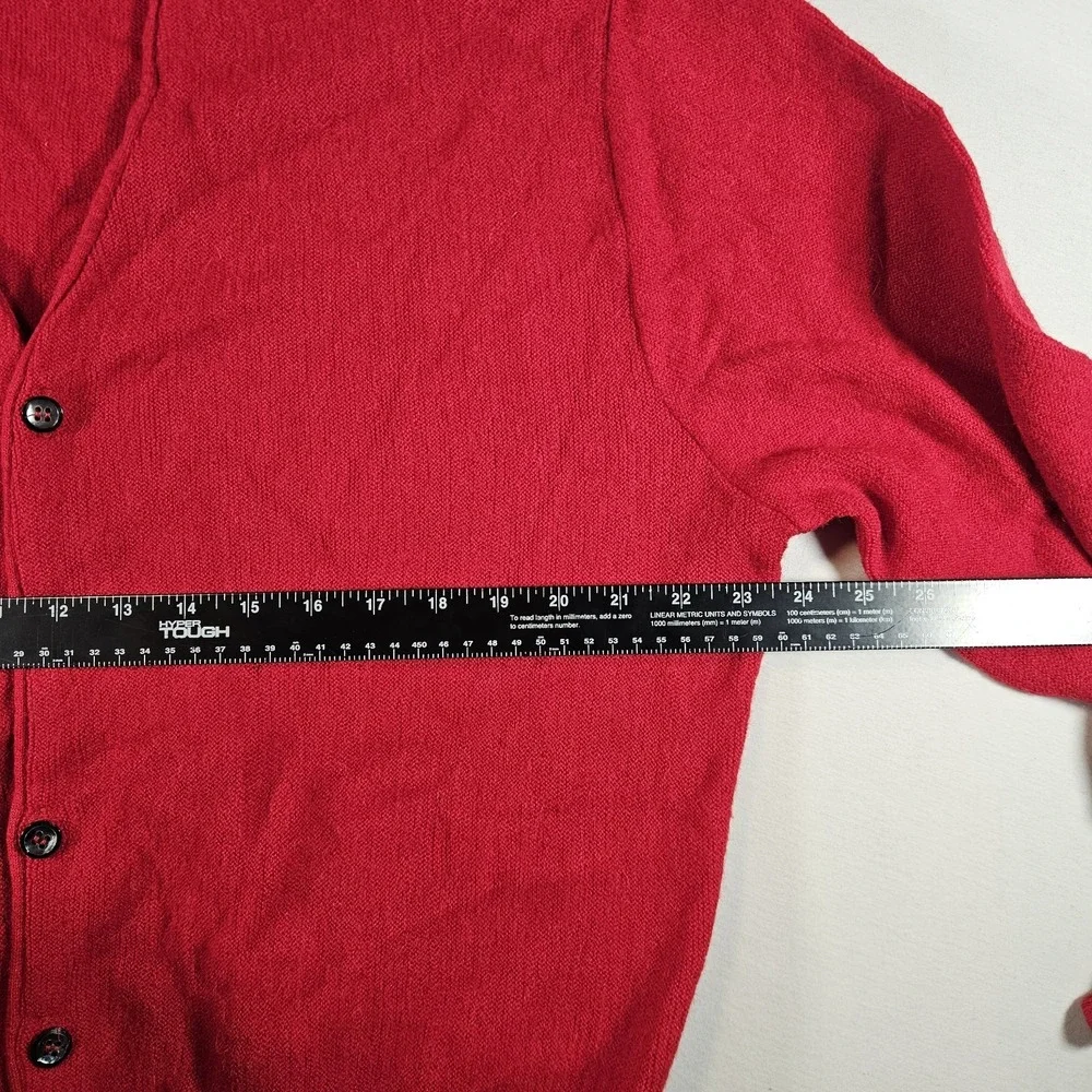 Vintage Robert Bruce Arnold Palmer‎ Cardigan Sweater Alpaca Wool Mens XL Red 60s